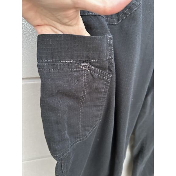 Carhartt Ripstop Cargo Utility Workwear Pants Black Size Large Camping Hiking - Picture 8 of 10